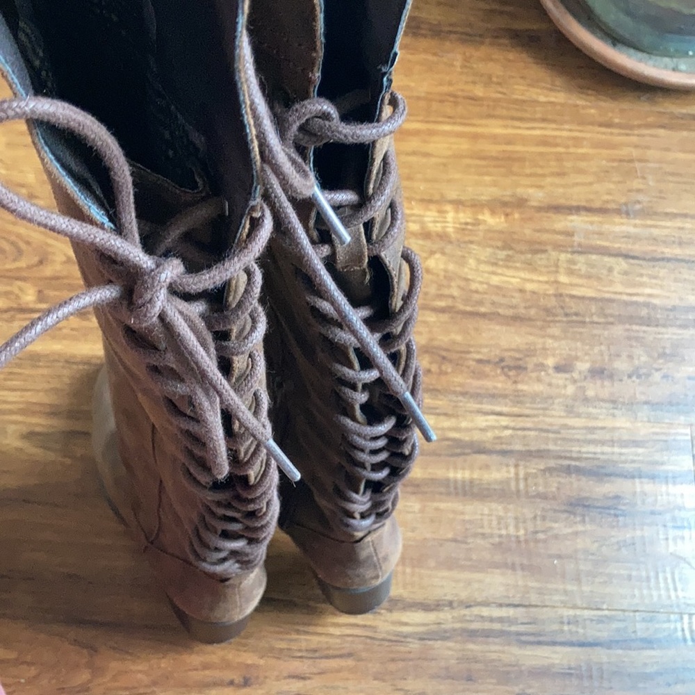White Mountain over the knee lace up boots size 6 - Picture 9 of 10